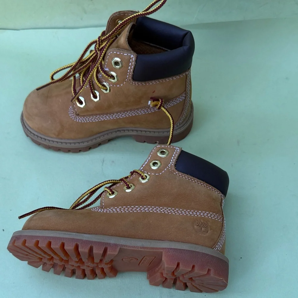 Kids Timberland Lace-Up Leather Boots